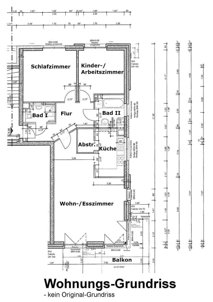 vermietete 3-Zimmer-Eigentumswohnung von 2014 mit Balkon und Aufzug (KfW 55)