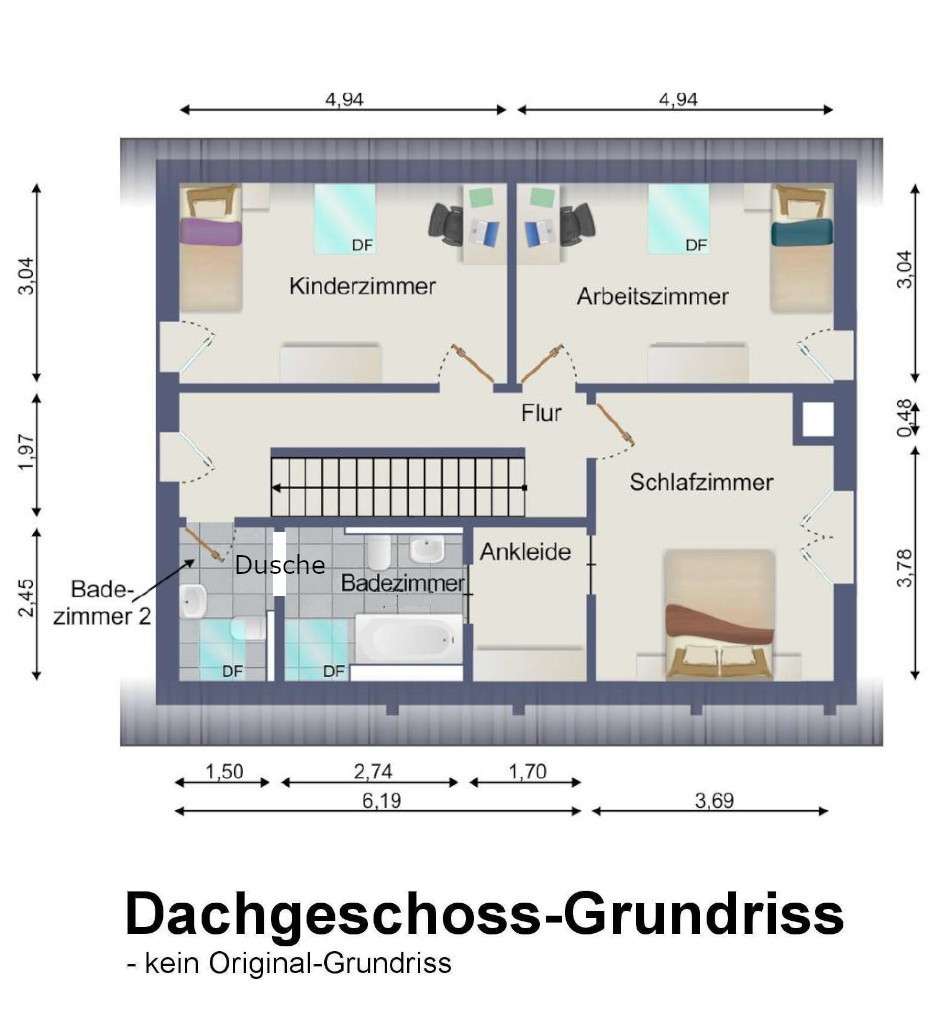Dachgeschoss-Grundriss Dachgeschoss-Grundriss